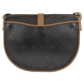 Christian Dior-Dior Vintage Honeycomb Leather Shoulder Bag-Brown