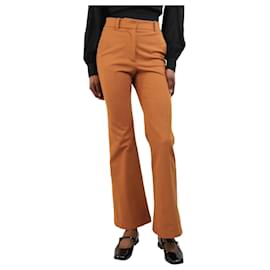 Joseph-Burnt orange chino style trousers - size UK 4-Brown