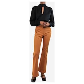 Joseph-Burnt orange chino style trousers - size UK 4-Brown