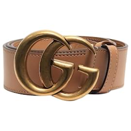 Gucci-Brown Marmont GG leather belt-Brown