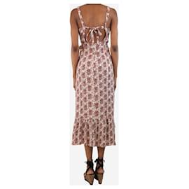 Autre Marque-Multi floral midi dress - size UK 6-Red