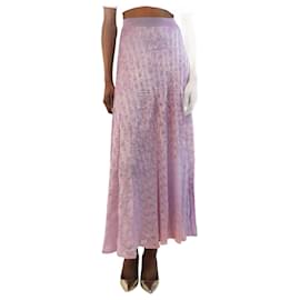 Missoni-Purple wavy midi skirt - size UK 8-Purple