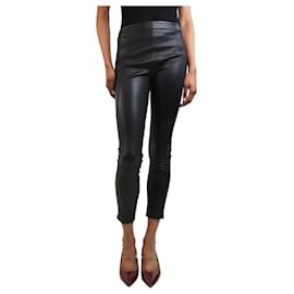 The row-Black leather trousers with zip - size UK 6-Black