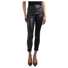 The row Schwarze Lederhosen mit Reißverschluss - Größe UK 6 Schwarz