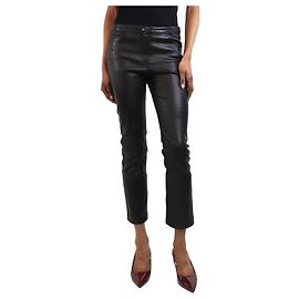 The row Schwarze Lederhose mit niedriger Taille - Größe UK 8 Schwarz