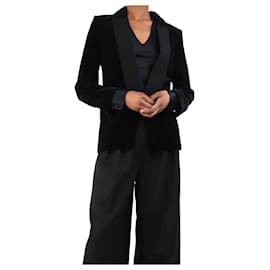 Autre Marque-Black velvet blazer - size UK 8-Black