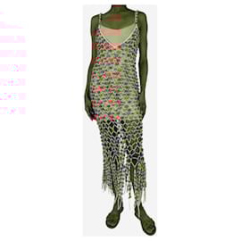 Autre Marque-Multicolour wooden beaded dress - size S-Multiple colors