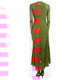 Autre Marque-Red Addison lace midi dress - size UK 8-Red