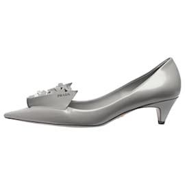 Prada-Pompes 3D fleurs grises - taille EU 38-Gris