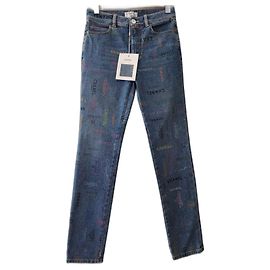 Vaqueros Chanel de Algodón Azul Marino Talla 36 Azul marino
