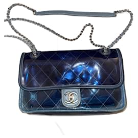 Chanel-Chanel blue PVC handbag-Navy blue
