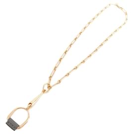 Hermès-Collier Hermes Heritage Equestre PM-Doré
