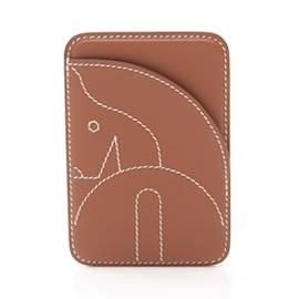 Hermès-Hermes Brown Epsom Leather Card Case-Brown
