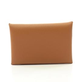 Hermès-Hermes Epsom Leather Coin Purse-Brown
