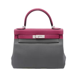 Hermès-Sac à main Hermes Kelly 28 Togo-Rose,Violet
