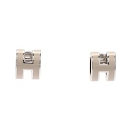 Hermès-Hermes Mini Pop Earrings-Silvery,Pink