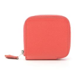 Hermès-Hermes Azap Compact Mini Silk In Wallet/Coin Case-Red