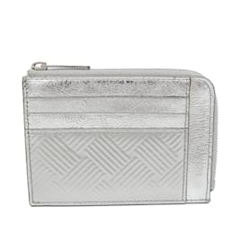 Bottega Veneta-Bottega Veneta Intrecciato L-shaped Wallet-Silvery