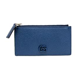 Gucci-Gucci GG Marmont Coin Card Holder-Navy blue
