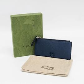 Gucci-Gucci GG Marmont Coin Card Holder-Navy blue