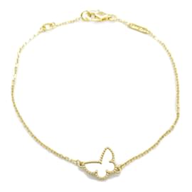 Van Cleef & Arpels-Van Cleef & Arpels Sweet Alhambra Papillon Bracelet-White,Golden