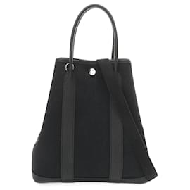 Hermès-Sac tote PM Hermes Garden File-Noir