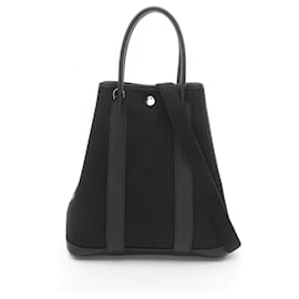 Hermès-Sac tote PM Hermes Garden File-Noir
