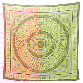Hermès-Hermes Carré 90 Donner La Main Scarf-Multiple colors,Orange