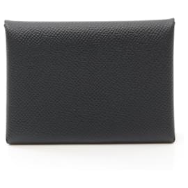 Hermès-Hermes Calvi Duo Wallet/Coin Case-Black