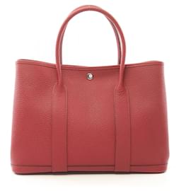 Hermès-Sac Tote PM Hermes Garden-Rouge