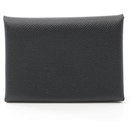 Hermès-Hermes Calvi Duo Wallet/Coin Case-Black