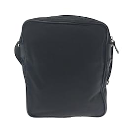 Prada-Prada Tessuto Triangle Logo Plate Shoulder Bag-Black