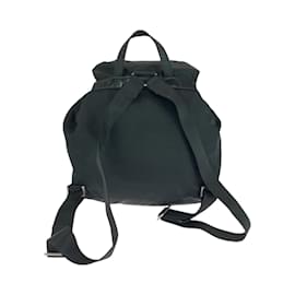 Prada-Prada Tessuto Triangle Logo Plate Backpack-Black
