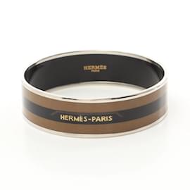 Hermès-Bracelet en émail charm Hermes GM-Marron,Argenté,Multicolore