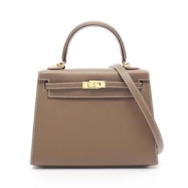Hermès-Hermes Kelly 25 Handbag-Beige,Taupe