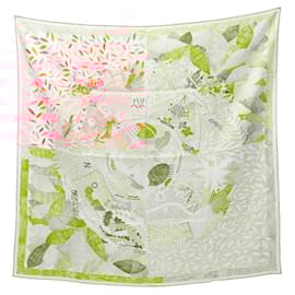Hermès-Hermes Carré 90 CHACUN FAIT SON NID Scarf-White,Multiple colors,Orange