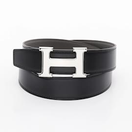 Hermès-Cinto Hermes Constance H-Marrom,Preto