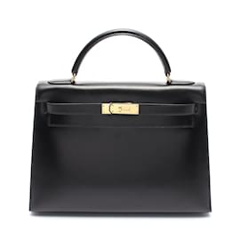 Hermès-Sac à main Hermes Kelly 32-Noir