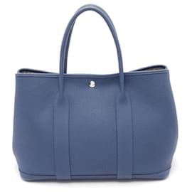 Hermès-Sac Tote PM Hermes Garden-Bleu