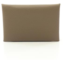Hermès-Hermes Epsom Leather Coin Purse-Brown