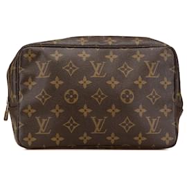 Louis Vuitton-Louis Vuitton Brown Monogram Trousse Toilette 23-Brown