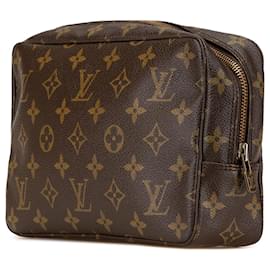 Louis Vuitton-Louis Vuitton Brown Monogram Trousse Toilette 23-Brown