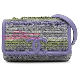 Chanel-Chanel Purple Medium Tweed CC Filigree Flap-Other