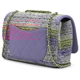 Chanel-Chanel Violet Moyen Tweed CC Filigrane Flap-Autre