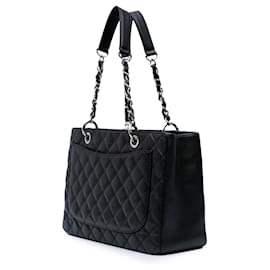 Chanel-Chanel Grand Shopping Tote en Cuir Caviar Noir-Noir