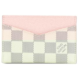 Louis Vuitton-Louis Vuitton White Damier Azur Daily Card Holder-White