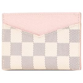 Louis Vuitton-Louis Vuitton White Damier Azur Daily Card Holder-White