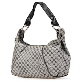 Céline-Celine Gray Macadam Canvas Shoulder Bag-Brown