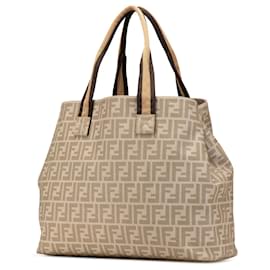 Fendi-Fendi Brown Zucca Spalmati Tote-Brown,Beige