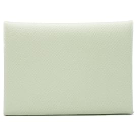 Hermès-Hermes Calvi Duo Verso Business Card Holder-Green
